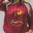 Easily Distracted By Dragons And Books Fire Dragon Raglan Sleeve Sweatshirt Heather Dust