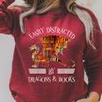 Easily Distracted By Dragons And Books Nerds Raglan Sleeve Sweatshirt Heather Dust Easily Distracted By Dragons And Books Nerds Raglan Sleeve Sweatshirt Heather Dust