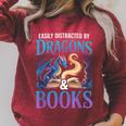 Easily Distracted By Dragons Fantasy Book Reading Raglan Sleeve Sweatshirt Heather Dust Easily Distracted By Dragons Fantasy Book Reading Raglan Sleeve Sweatshirt Heather Dust