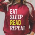 Eat Sleep Read Repeat Book Reader Bookworm Raglan Sleeve Sweatshirt Heather Dust Eat Sleep Read Repeat Book Reader Bookworm Raglan Sleeve Sweatshirt Heather Dust