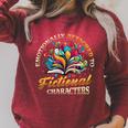 Emotionally Attached To Fictional Characters Book Reading Raglan Sleeve Sweatshirt Heather Dust