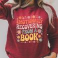 Emotionally Recovering From A Book Reading Raglan Sleeve Sweatshirt Heather Dust