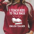 English Teacher Outfit Book Graphic English Grammar Lessons For Men Women Raglan Sleeve Sweatshirt Heather Dust