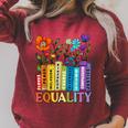 Equality Books Wildflower Rainbow LGBT Lesbian Gay Pride Raglan Sleeve Sweatshirt Heather Dust Equality Books Wildflower Rainbow LGBT Lesbian Gay Pride Raglan Sleeve Sweatshirt Heather Dust