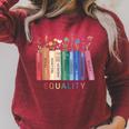 Equality Flower Books Equal Rights Social Justice Feminist Raglan Sleeve Sweatshirt Heather Dust Equality Flower Books Equal Rights Social Justice Feminist Raglan Sleeve Sweatshirt Heather Dust