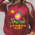 Eric Carle Let Kindness Bloom Flowers And Caterpillar Book Raglan Sleeve Sweatshirt Heather Dust