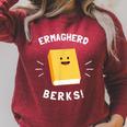 Ermagherd Berks Ermahgerd Meme Books T-Shirt Raglan Sleeve Sweatshirt Heather Dust