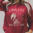 Fantasy Book Club Dragon Reader Book A Day Keep Reality Away Raglan Sleeve Sweatshirt Heather Dust Fantasy Book Club Dragon Reader Book A Day Keep Reality Away Raglan Sleeve Sweatshirt Heather Dust