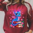 Fantasy Dragon Reading Books Bookworm Raglan Sleeve Sweatshirt Heather Dust