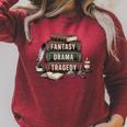 Fantasy Drama Tragedy Gothic Book Lover Bookworm Raglan Sleeve Sweatshirt Heather Dust