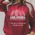 The Fear Of Running Out Of Books To Read Book Reading Raglan Sleeve Sweatshirt Heather Dust