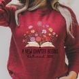 Floral Book A New Chapter Begins Retired 2026 Retirement Raglan Sleeve Sweatshirt Heather Dust Floral Book A New Chapter Begins Retired 2026 Retirement Raglan Sleeve Sweatshirt Heather Dust