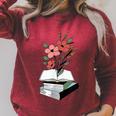Floral Book Reader Fan For Reading Flower Books With Blooms Raglan Sleeve Sweatshirt Heather Dust Floral Book Reader Fan For Reading Flower Books With Blooms Raglan Sleeve Sweatshirt Heather Dust