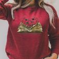 Floral Book Reading Books Flowers Growing From Book Raglan Sleeve Sweatshirt Heather Dust Floral Book Reading Books Flowers Growing From Book Raglan Sleeve Sweatshirt Heather Dust