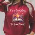 Floral Book Smut Slut Read Smutty Books Fuck Off I'm Reading Raglan Sleeve Sweatshirt Heather Dust