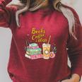 Floral Books And Coffee Cozy Reading Nook Tshirt Raglan Sleeve Sweatshirt Heather Dust