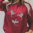 Flying Dragon Fantasy Reader For Bookworm Book Lovers Raglan Sleeve Sweatshirt Heather Dust