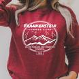 Frankenstein Summer Camp Mountain Literary Book Raglan Sleeve Sweatshirt Heather Dust