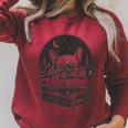 French Bulldog Reading Book Coffee Sky Glasses Raglan Sleeve Sweatshirt Heather Dust