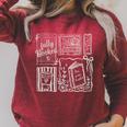 Fully Book One More Chapter Vintage Book Lovers Matching Raglan Sleeve Sweatshirt Heather Dust