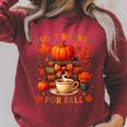 Fully Booked For Fall Books Coffee Leaves Pumpkins Tee Raglan Sleeve Sweatshirt Heather Dust Fully Booked For Fall Books Coffee Leaves Pumpkins Tee Raglan Sleeve Sweatshirt Heather Dust