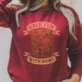 Have Fun With Books Horror Literature Necronomicon Book Raglan Sleeve Sweatshirt Heather Dust