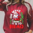 What Fun It Is To Read Books Christmas Santa Reading Books Raglan Sleeve Sweatshirt Heather Dust