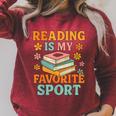 Fun Reading Is My Favorite Sport Book Lover Raglan Sleeve Sweatshirt Heather Dust