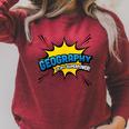 Geography Is My Superpower Comic Book Style Raglan Sleeve Sweatshirt Heather Dust