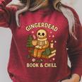 Gingerdead Book Shirt Xmas Cozy Skeleton Reading Christmas Raglan Sleeve Sweatshirt Heather Dust Gingerdead Book Shirt Xmas Cozy Skeleton Reading Christmas Raglan Sleeve Sweatshirt Heather Dust
