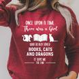 Girl Who Loved Books Cats And Dragons Reading Lover Raglan Sleeve Sweatshirt Heather Dust