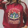 Girl Who Loves Dragons And Books Fantasy Book Reader Raglan Sleeve Sweatshirt Heather Dust Girl Who Loves Dragons And Books Fantasy Book Reader Raglan Sleeve Sweatshirt Heather Dust