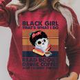 Girl Owl That's What I Do Read Books Raglan Sleeve Sweatshirt Heather Dust