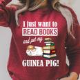 Girls & Boys Read Books And Pet My Guinea Pig Lover Raglan Sleeve Sweatshirt Heather Dust