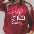 Go Away I'm Reading For Book Lovers Raglan Sleeve Sweatshirt Heather Dust Go Away I'm Reading For Book Lovers Raglan Sleeve Sweatshirt Heather Dust
