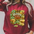 Good Day To Read A Book Floral Raglan Sleeve Sweatshirt Heather Dust