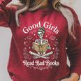 Good Girls Read Bad Books Raglan Sleeve Sweatshirt Heather Dust