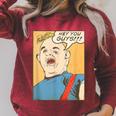 The Goonies Sloth Pop Art Comic Book Illustration 80's Movie Raglan Sleeve Sweatshirt Heather Dust
