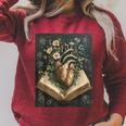 Gothic Dark Academia Botanical Anatomical Heart Vintage Book Raglan Sleeve Sweatshirt Heather Dust Gothic Dark Academia Botanical Anatomical Heart Vintage Book Raglan Sleeve Sweatshirt Heather Dust