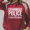 Grammar Police To Serve And Correct Book Literature Raglan Sleeve Sweatshirt Heather Dust Grammar Police To Serve And Correct Book Literature Raglan Sleeve Sweatshirt Heather Dust