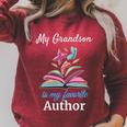 My Grandson Is My Favorite Author For Book Lovers Raglan Sleeve Sweatshirt Heather Dust My Grandson Is My Favorite Author For Book Lovers Raglan Sleeve Sweatshirt Heather Dust