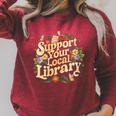 Groovy Support Your Local Library Book Reader Lover Bookworm Raglan Sleeve Sweatshirt Heather Dust Groovy Support Your Local Library Book Reader Lover Bookworm Raglan Sleeve Sweatshirt Heather Dust