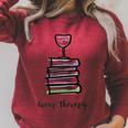 GROUP THERAPY Book Club Raglan Sleeve Sweatshirt Heather Dust