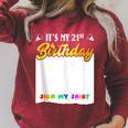 Guestbook My 21st Birthday Sign My Shirt Birthday Party Raglan Sleeve Sweatshirt Heather Dust