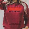 Guestbook Alternative 49th Birthday Decorations For Him Her Raglan Sleeve Sweatshirt Heather Dust