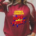Guidance Counselor Teacher Superhero Superpower Comic Book Raglan Sleeve Sweatshirt Heather Dust