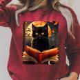 Halloween Cat Reading Books Spooky Cat Reader Teachers For Men Women Kids Raglan Sleeve Sweatshirt Heather Dust Halloween Cat Reading Books Spooky Cat Reader Teachers For Men Women Kids Raglan Sleeve Sweatshirt Heather Dust