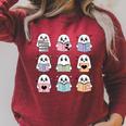 Halloween Ghosts Reading Books Pattern Spooky Kawaii Anime Raglan Sleeve Sweatshirt Heather Dust