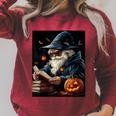 Halloween Girls Boys Wizard Book Pumpkin Kids Halloween Raglan Sleeve Sweatshirt Heather Dust
