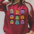 Halloween Monsters Reading Books Pattern Spooky Kawaii Anime Premium Tri-Blend Raglan Sleeve Sweatshirt Heather Dust Halloween Monsters Reading Books Pattern Spooky Kawaii Anime Premium Tri-Blend Raglan Sleeve Sweatshirt Heather Dust